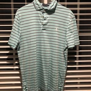 Teal and navy blue Ralph Lauren collared shirt